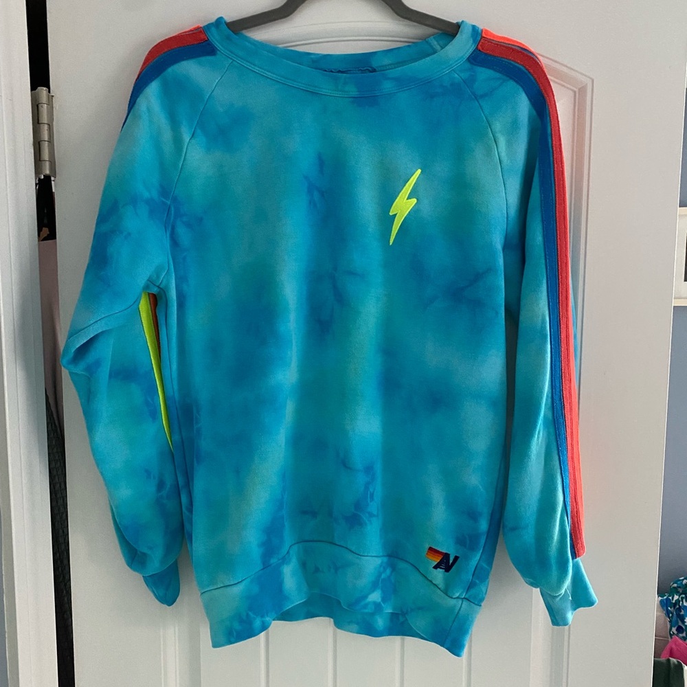 *RARE* Aviator Nation 5 stripe sweatshirt